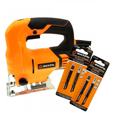 Лобзик электрический ВИХРЬ ЛЭ-80 + набор пилок 4 шт. комплект