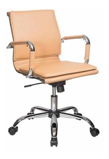 Кресло руководителя Бюрократ CH-993-LOW/CAMEL, светло-коричневый/хром