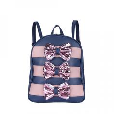 Рюкзак с сумочкой женский OrsOro DW-989 сине-розовый