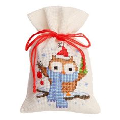 Набор для вышивания Vervaco Совёнок в шарфике 8x12см, 0147604-PN