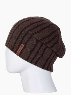 Шапка бини мужская Dairos GD47790238 черно-коричневая