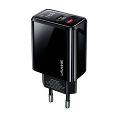 Сетевое зарядное устройство Usams US-CC133 T40 QC3.0 + PD Black (CC133TC01) (УТ000024951)