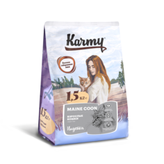 Сухой корм для кошек Karmy Maine Coon, мейн-кун, индейка, 1,5кг