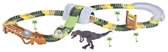 Гибкий трек "Динопарк" с динозавром и туннелем (свет), 132 деталей 1TOY