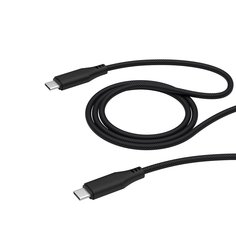 Кабель DEPPA USB-C - USB-C, 5A, 100W, 1м, ткань, черный/72284