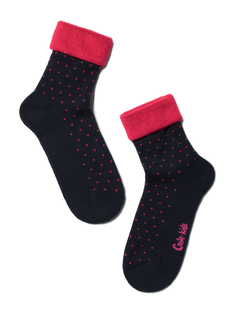 Носки детские Conte Kids SOF-TIKI (с отворотом) 6С-19СП, р.22, 227 темно-синий-малиновый