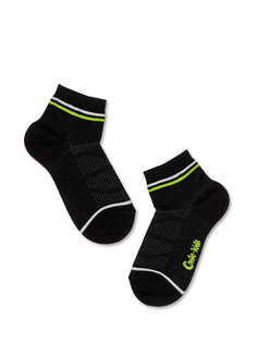 Носки детские Conte Kids ACTIVE (короткие) 13С-34СП, р.18, 508 черный-салатовый