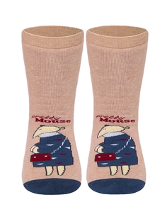 Носки детские Conte Kids ВЕСЕЛЫЕ НОЖКИ (махровые, антискольз.) 17С-45СП, р.22, 295 бежевый