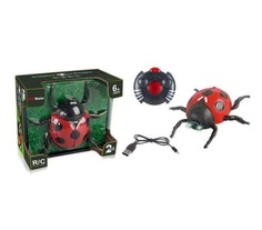Интерактивная игрушка Junfa Божья коровка WD-11143, ползает по стенам, ИК-управление, свет
