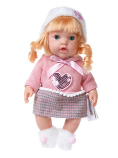 Пупс-кукла Baby Ardana в розовом платье с сердечком с аксессуарами 30см WJ-C0058 Jiangsu Holly Everlasting Inc.