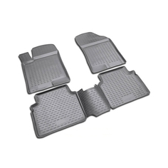 Коврики в салон VW Touareg I 10/2002-2010, 4 шт. (полиуретан, серые) Element