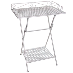 Стол для дачи Kaemingk Ажурный прованс 1023707 white 50,5x39x67 см