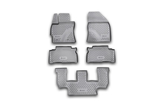 Коврики в салон TOYOTA Verso, 3 ряда 10/2009-2013, 5 шт. (полиуретан) Element
