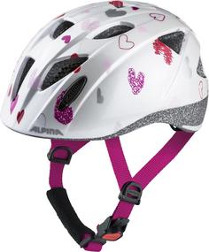 Велосипедный шлем Alpina Ximo, white hearts gloss, M
