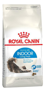 Сухой корм для кошек ROYAL CANIN Indoor Long Hair, для домашних длинношерстных, 0,4кг