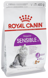 Сухой корм для кошек ROYAL CANIN Sensible 33, при чувствительном пищеварении, 0,4кг