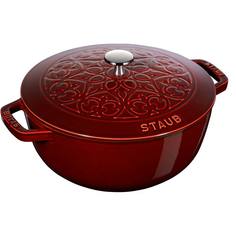 Кокот 26см Staub La Cocotte Лилия, гранатовый