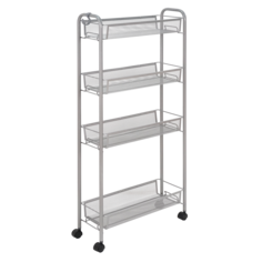 Этажерка ЗМИ "Ладья 14 К" на колесиках, цвет Металлик