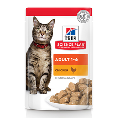 Влажный корм для кошек Hills Science Plan Adult 1-6, курица, 85г