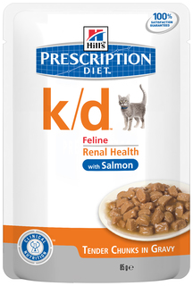Влажный корм для кошек Hills Prescription Diet k/d Kidney Care, лосось, 85г