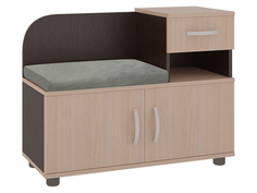 Обувница Mebelson Аврора-1; дуб млечный/венге