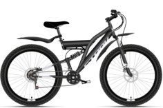 Велосипед Stark Jumper 27.1 FS D 2021 18" черный/серебристый