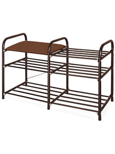 Этажерка для обуви Ника ЭТИ3/А, 790х330х500мм, медный антик/коричневый In Home