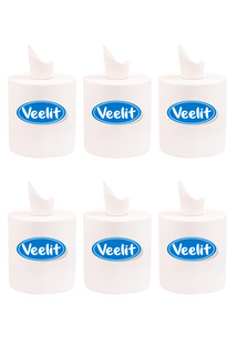 Бумажные полотенца Veelit Pro двухслойные; 150 метров; 6 рулонов;для диспенсера