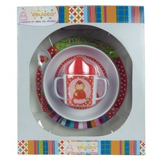 Набор детской посуды Ebulobo 4 предмета Красная шапочка в подарочной коробке