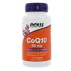 Коэнзим; витамин E NOW CoQ10 50 мг + Vitamin E капсулы 50 шт.