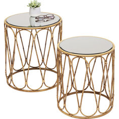 Набор из 2 приставных столиков KARE Design; коллекция Bamboo; 38х46х38 см