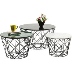 Набор из 3 кофейных столиков KARE Design; коллекция East; 80х46х80 см