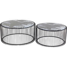 Набор из 2 кофейных столиков KARE Design; коллекция Wire; 70х34х70 см