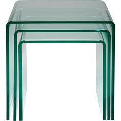 Набор из 3 кофейных столиков KARE Design; коллекция Clear Club; 42х42х42 см