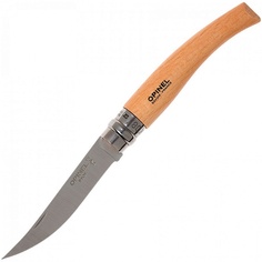 Нож филейный Opinel №8; нержавеющая сталь; рукоять бук