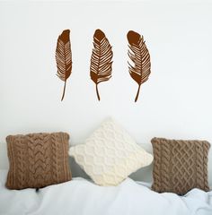 Панно настенное из дерева AFI DESIGN "Перья. 2 в 1", орех