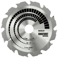 Пильный диск по дереву Bosch STD CW 190x30-12T 2608640633