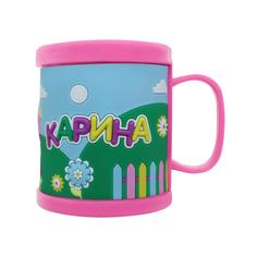 Детская кружка 3D Be Happy с именем Карина
