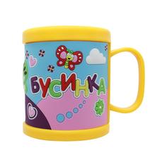 Детская кружка 3D Be Happy с надписью "Бусинка"