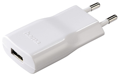 Сетевое зарядное устройство Hama Power Piccolino, 1xUSB, 2,1 A, white