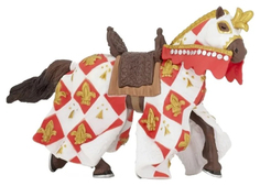 Игровая фигурка "Лошадь с символом Флер де Лис, белая" Papo