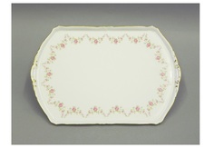 Поднос Leander Соната Розовая нить, четыре грани, 28 см