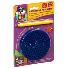 Планшет магнитный Bondibon Магнитные крапинки Baby you 20*13,8*1,8 см 120 шариков синий