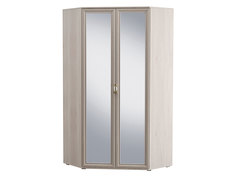 Распашной шкаф угловой с зеркалом Аврора 1792/02 Ясень анкор светлый Mobi