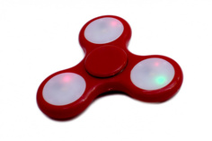 Спиннер-антистресс с LED подсветкой, красный Bradex