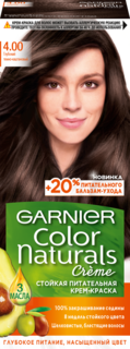 Краска для волос Garnier Color Naturals "Глубокий темно-каштановый" C5751500, тон 4.00