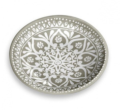 Одинарная миска для животных TarHong, Boho Medallion, меламин, бежевый, 0.18 л