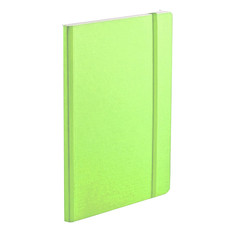 Блокнот на резинке "EcoQua" А5, 80 листов, обложка лайм, цвет бумаги: белый 19821858 Fabriano