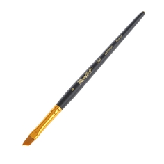 Кисть Roubloff Серия 1365 синтетика наклонная укороченная вставка ручка матовая короткая 8