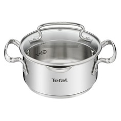 Кастрюля TEFAL Duetto+ G7194234, 1.5л, с крышкой, серебристый 2100114636